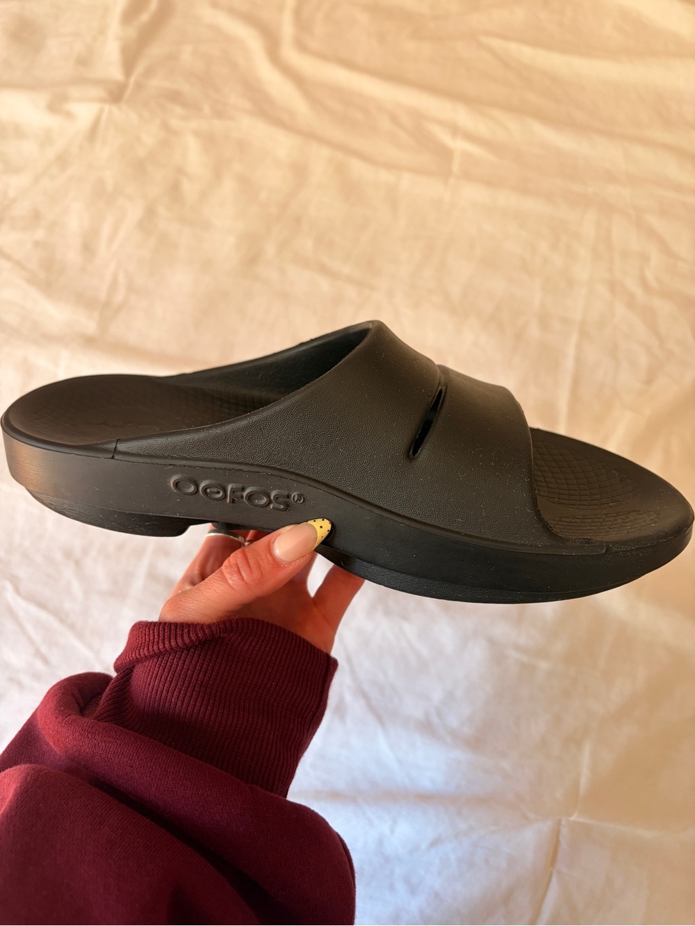 Oofos OOahh black Slide Sandals